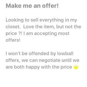 See something you like?  Make an offer!